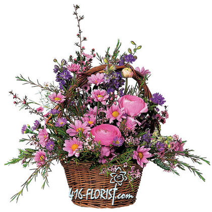 Pink and Lavender Basket