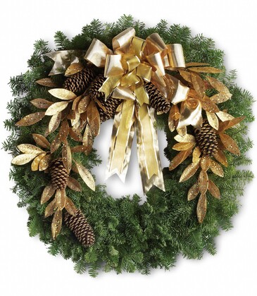 Gold Evergreen Wreath