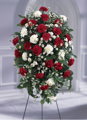 Red & White Standing Flowers