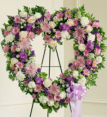 Artistic Funeral Heart Wreath