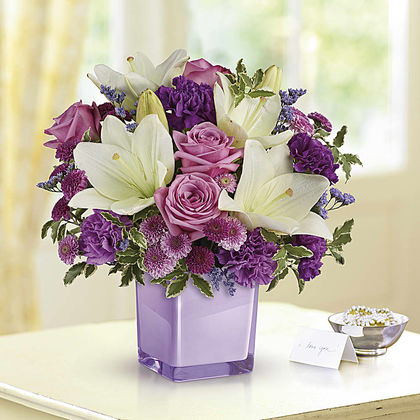 Teleflora's Pleasing Purple Bouquet